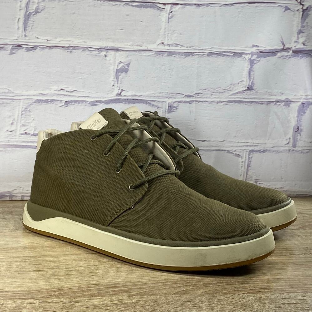 Olukai Papaku Olive Green Chukka Boots Men's Size 10.5